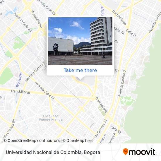 Mapa de Universidad Nacional de Colombia