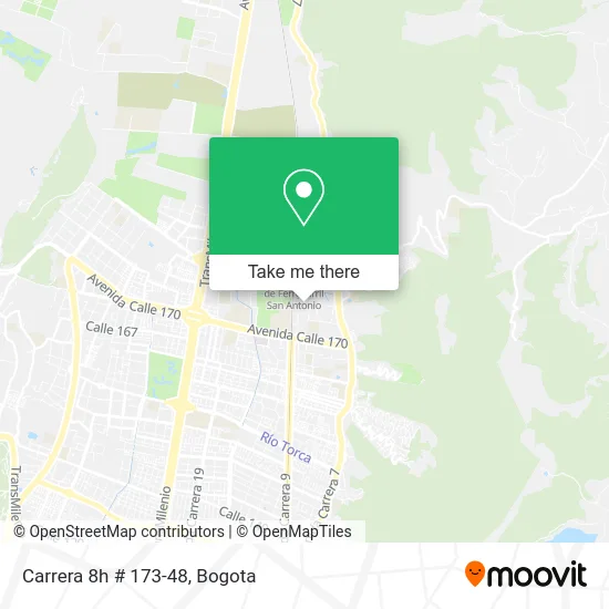 Carrera 8h # 173-48 map