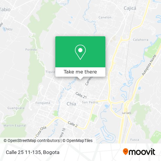 Mapa de Calle 25 11-135