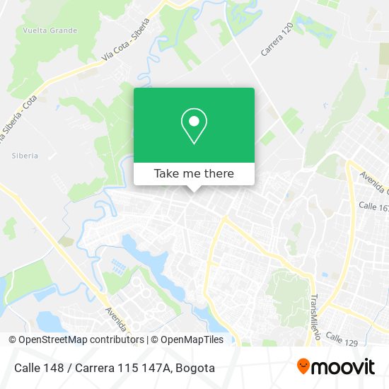 Calle 148 / Carrera 115 147A map
