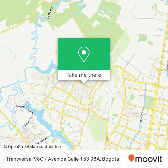 Mapa de Transversal 98C / Avenida Calle 153 98A