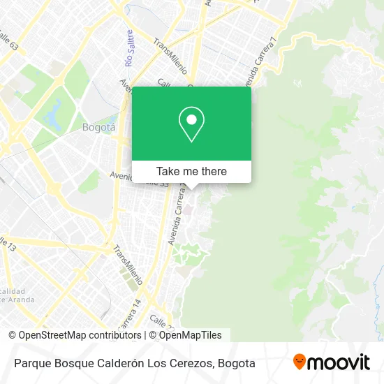 Parque Bosque Calderón Los Cerezos map