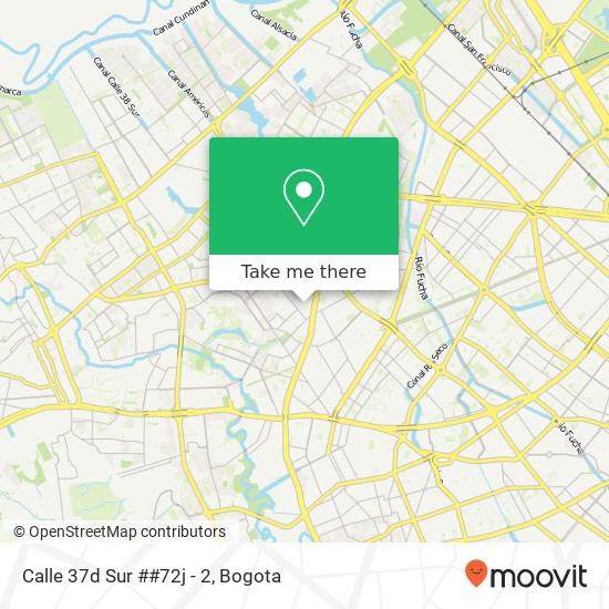 Mapa de Calle 37d Sur ##72j - 2