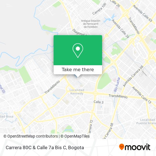 Carrera 80C & Calle 7a Bis C map