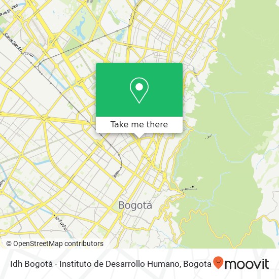 Idh Bogotá - Instituto de Desarrollo Humano map