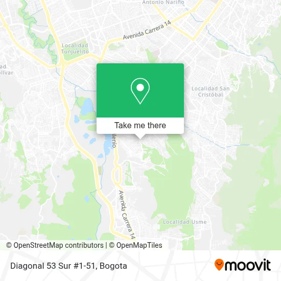 Diagonal 53 Sur #1-51 map