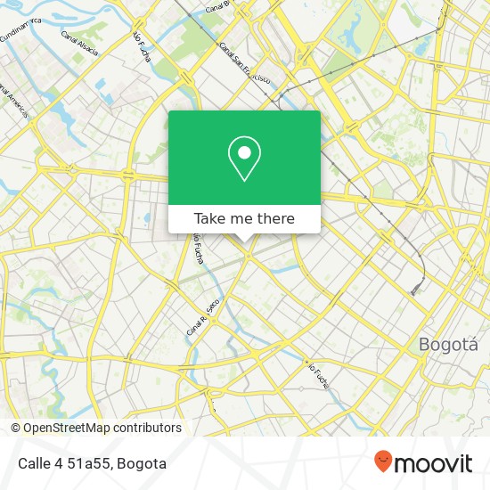 Calle 4 51a55 map