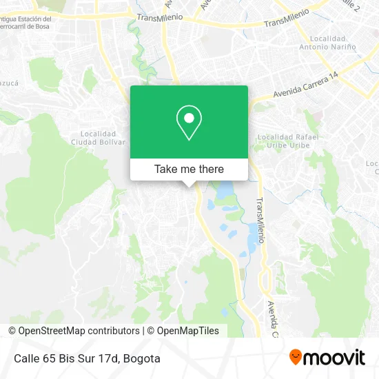 Mapa de Calle 65 Bis Sur 17d
