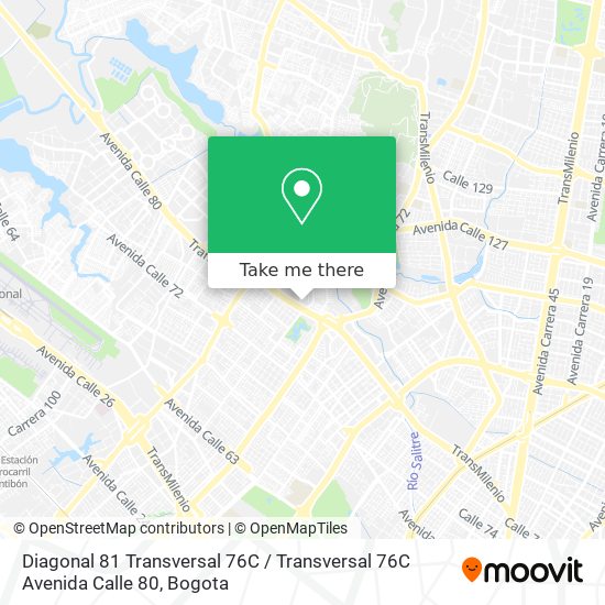 Diagonal 81 Transversal 76C / Transversal 76C Avenida Calle 80 map