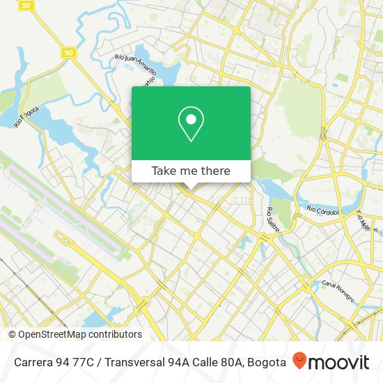 Mapa de Carrera 94 77C / Transversal 94A Calle 80A