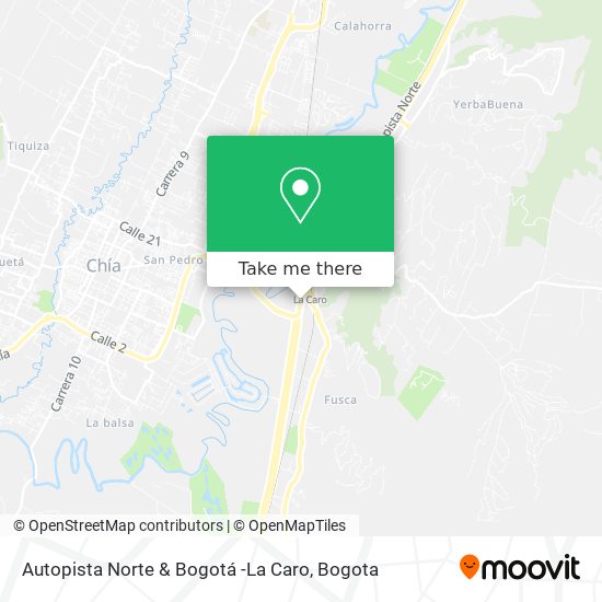 Mapa de Autopista Norte & Bogotá ‎-La Caro