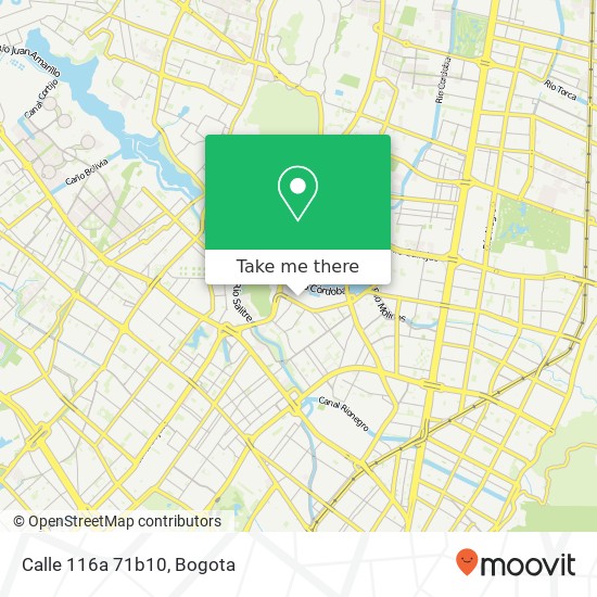 Calle 116a 71b10 map