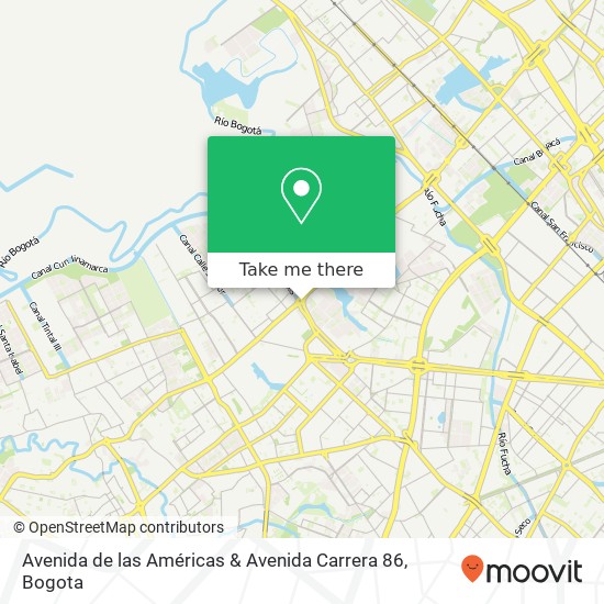 Avenida de las Américas & Avenida Carrera 86 map