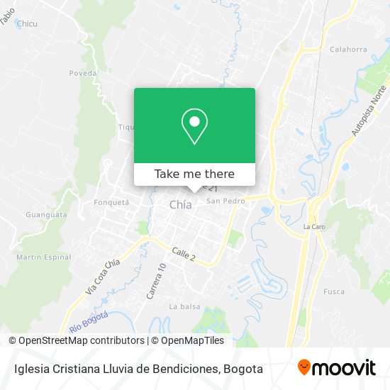 Mapa de Iglesia Cristiana Lluvia de Bendiciones