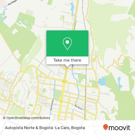 Autopista Norte & Bogotá ‎-La Caro map