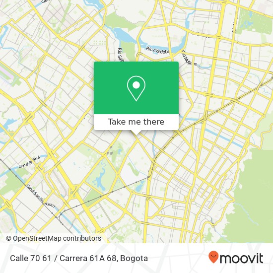 Mapa de Calle 70 61 / Carrera 61A 68