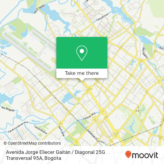 Avenida Jorge Eliecer Gaitán / Diagonal 25G Transversal 95A map