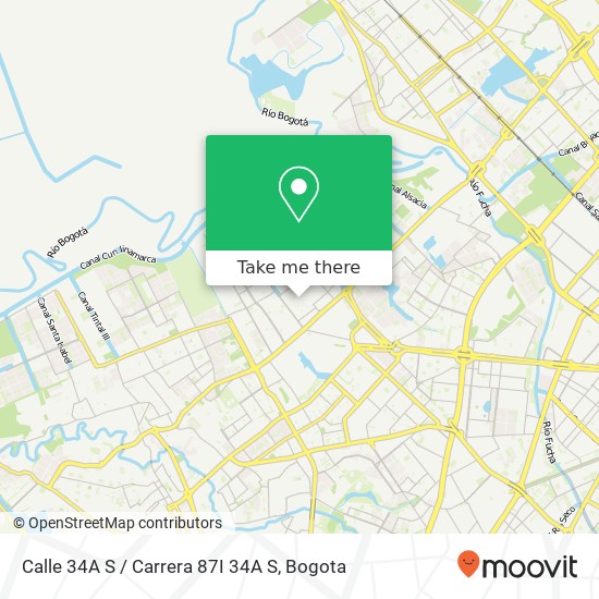 Calle 34A S / Carrera 87I 34A S map