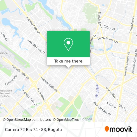 Mapa de Carrera 72 Bis 74 - 83
