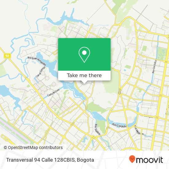 Mapa de Transversal 94 Calle 128CBIS