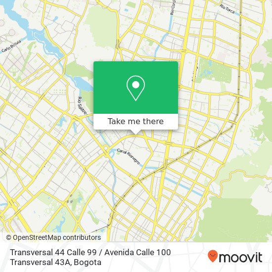 Transversal 44 Calle 99 / Avenida Calle 100 Transversal 43A map