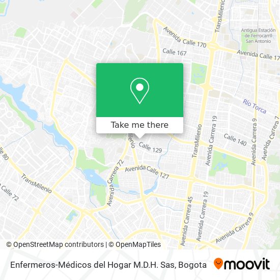 Enfermeros-Médicos del Hogar M.D.H. Sas map