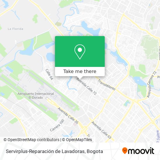 Mapa de Servirplus-Reparación de Lavadoras