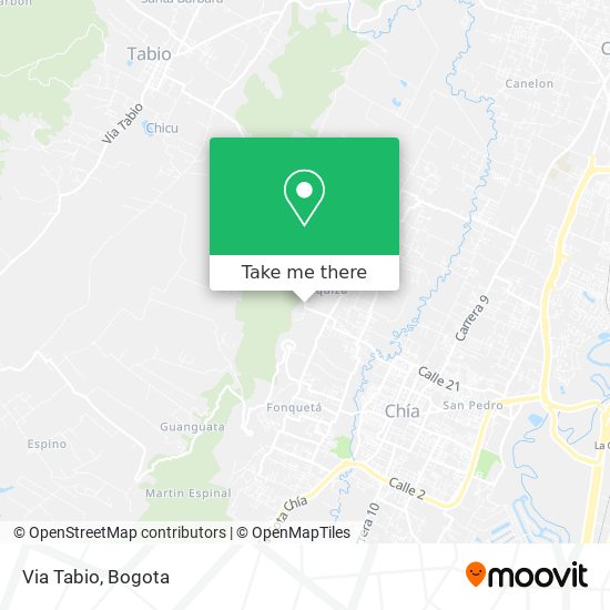 Via Tabio map