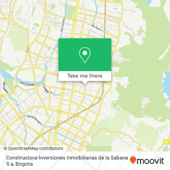 Constructora-Inversiones Inmobiliarias de la Sabana S a map