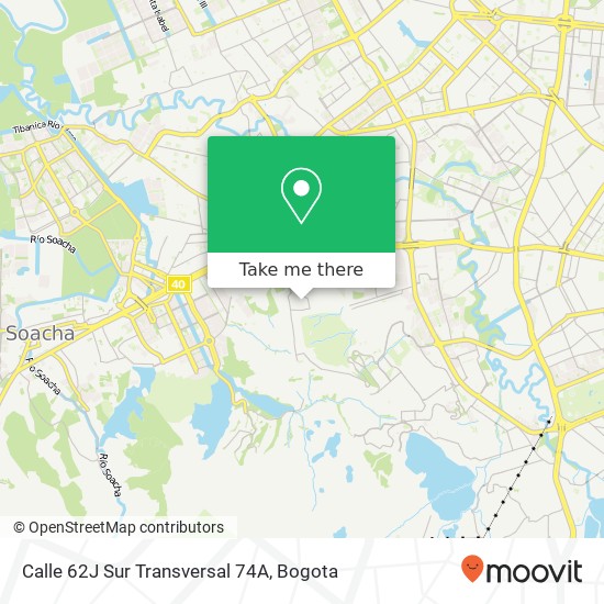 Calle 62J Sur Transversal 74A map