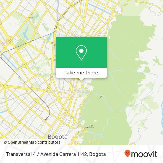 Mapa de Transversal 4 / Avenida Carrera 1 42