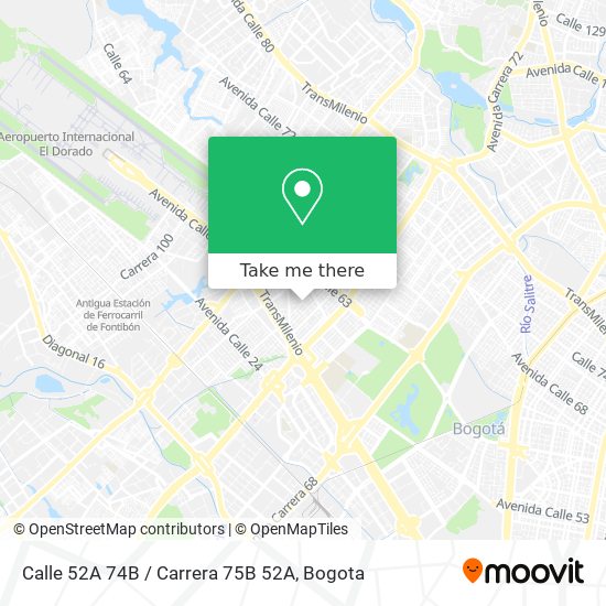 Calle 52A 74B / Carrera 75B 52A map