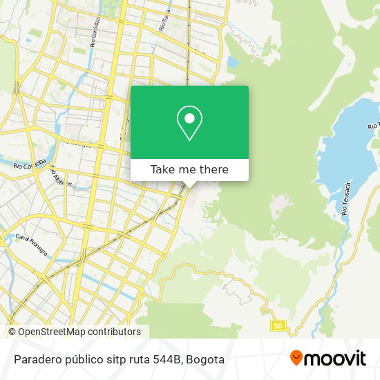 Paradero público sitp ruta 544B map