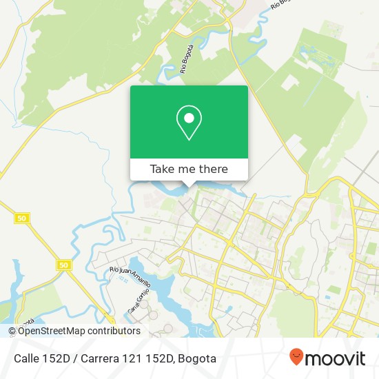 Calle 152D / Carrera 121 152D map
