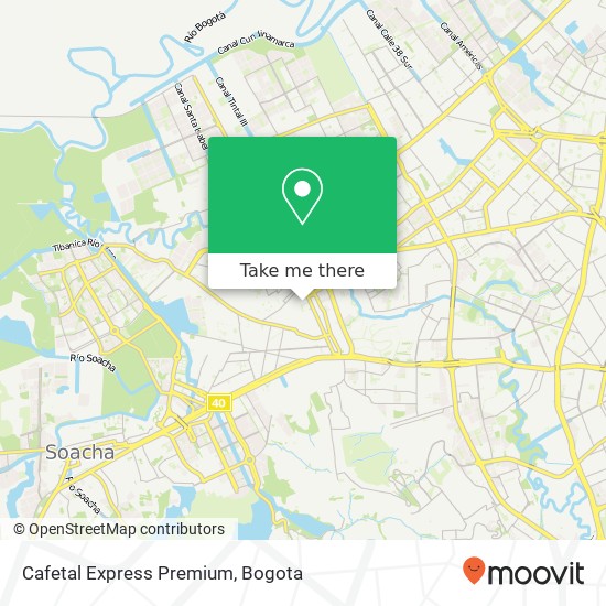 Cafetal Express Premium map