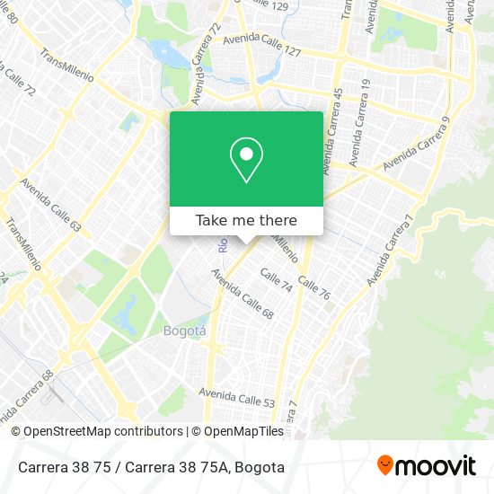 Mapa de Carrera 38 75 / Carrera 38 75A