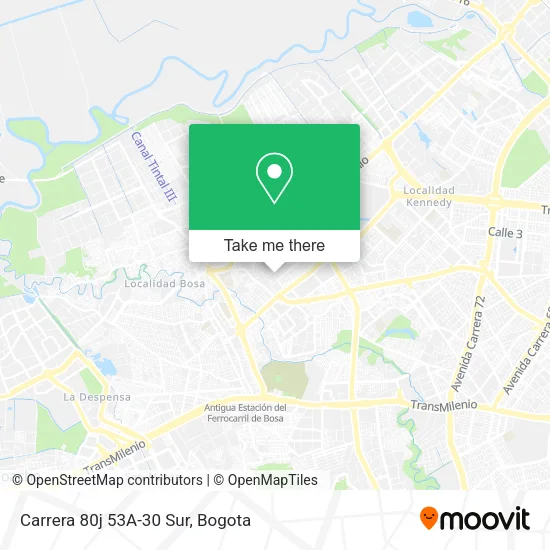 Carrera 80j 53A-30 Sur map