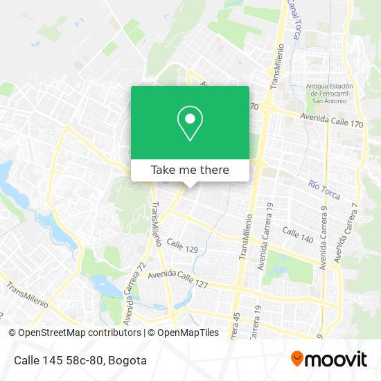 Calle 145 58c-80 map