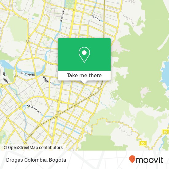 Drogas Colombia map