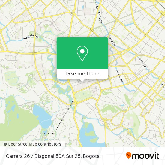 Mapa de Carrera 26 / Diagonal 50A Sur 25