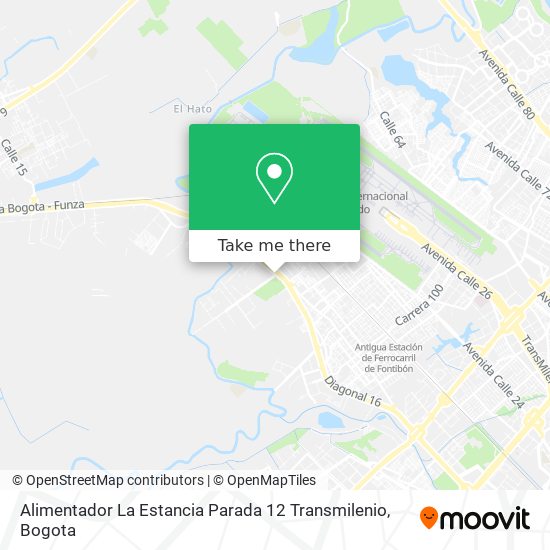 Mapa de Alimentador La Estancia Parada 12 Transmilenio
