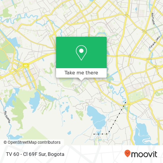 Mapa de TV 60 - Cl 69F Sur