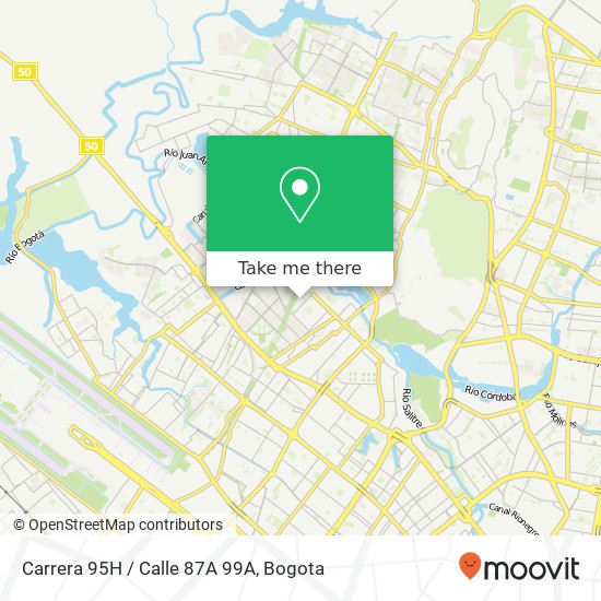 Carrera 95H / Calle 87A 99A map