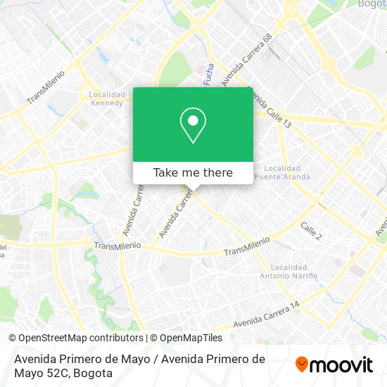 Mapa de Avenida Primero de Mayo / Avenida Primero de Mayo 52C