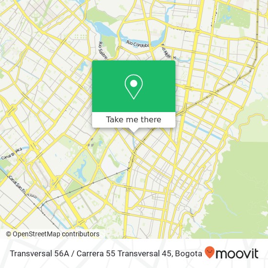 Mapa de Transversal 56A / Carrera 55 Transversal 45