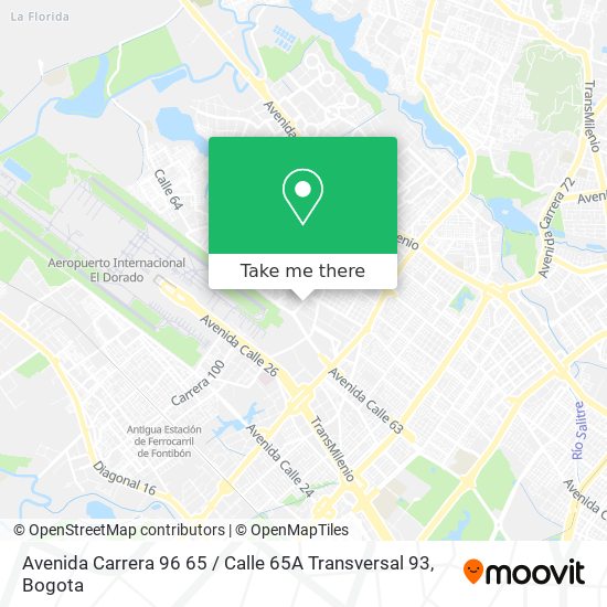 Mapa de Avenida Carrera 96 65 / Calle 65A Transversal 93