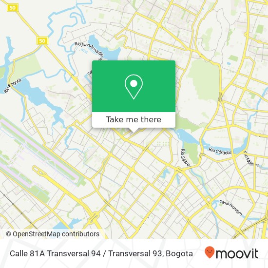 Mapa de Calle 81A Transversal 94 / Transversal 93