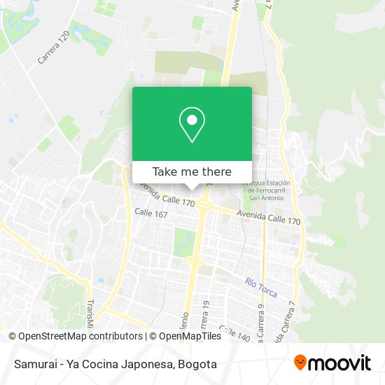 Samurai - Ya Cocina Japonesa map