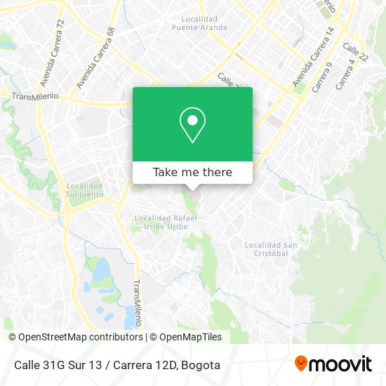 Calle 31G Sur 13 / Carrera 12D map