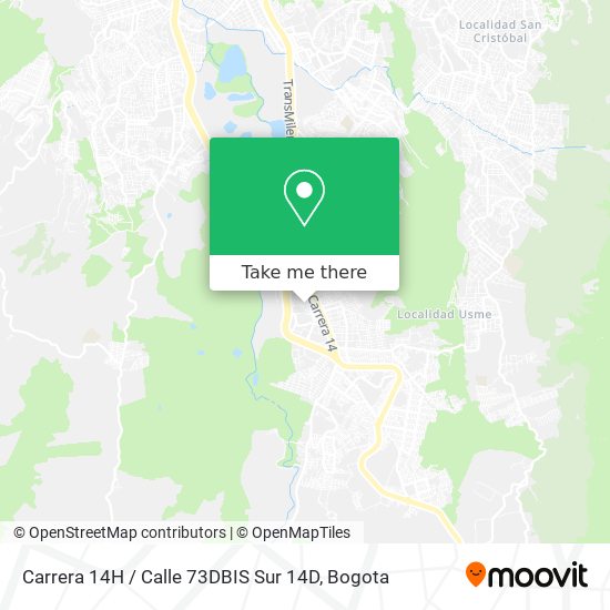 Carrera 14H / Calle 73DBIS Sur 14D map